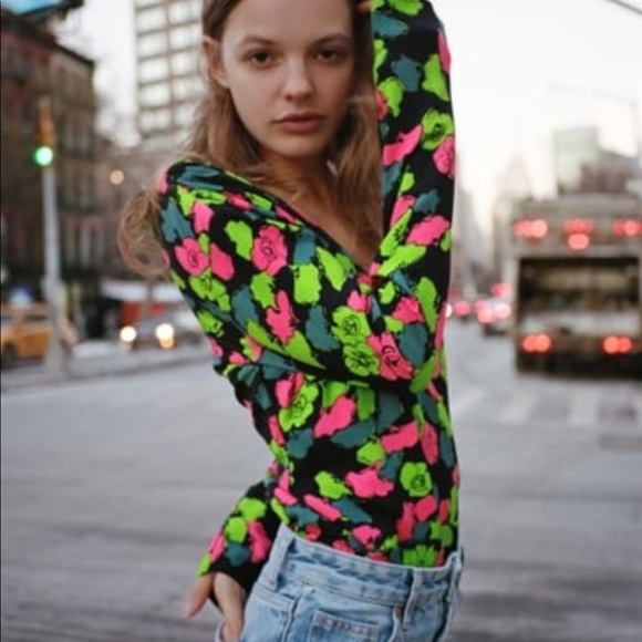 NWT Floral Bodysuit - Picture 1 of 4